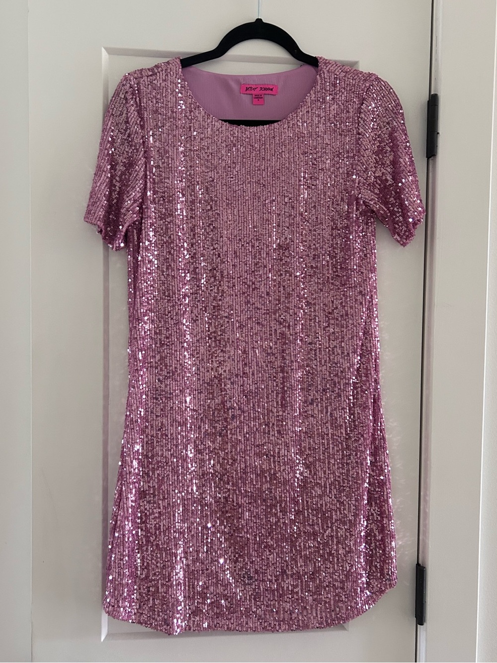Betsey Johnson Pink Sequin Sparkle Dress